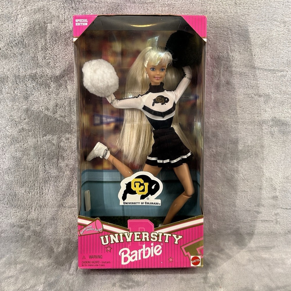 1996 Barbie University of Colorado Cheerleader Bend & Move Special‎ Edition